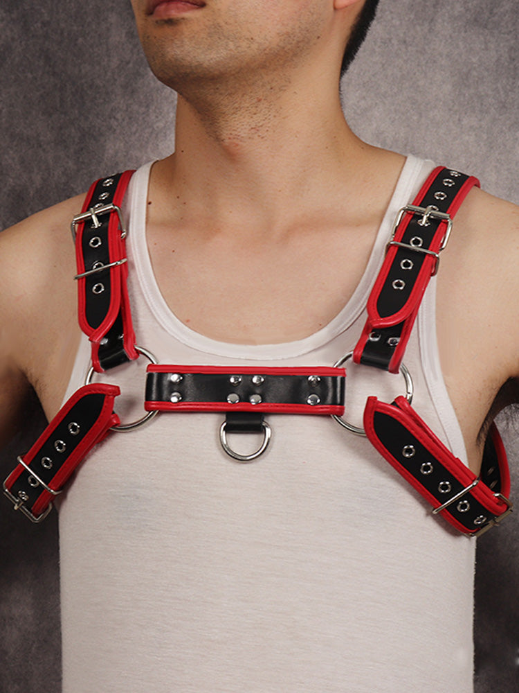 BLACKRISS™Men's Leather Studded Corset Shoulder Harness-Blackriss