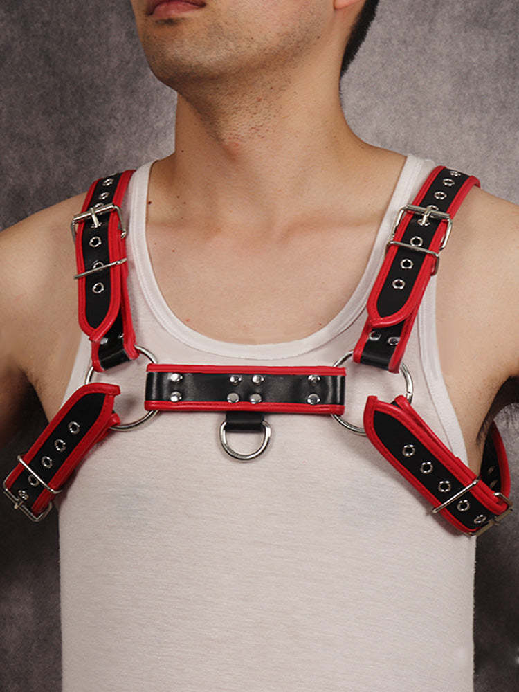 BLACKRISS™Men's Leather Studded Corset Shoulder Harness-Blackriss