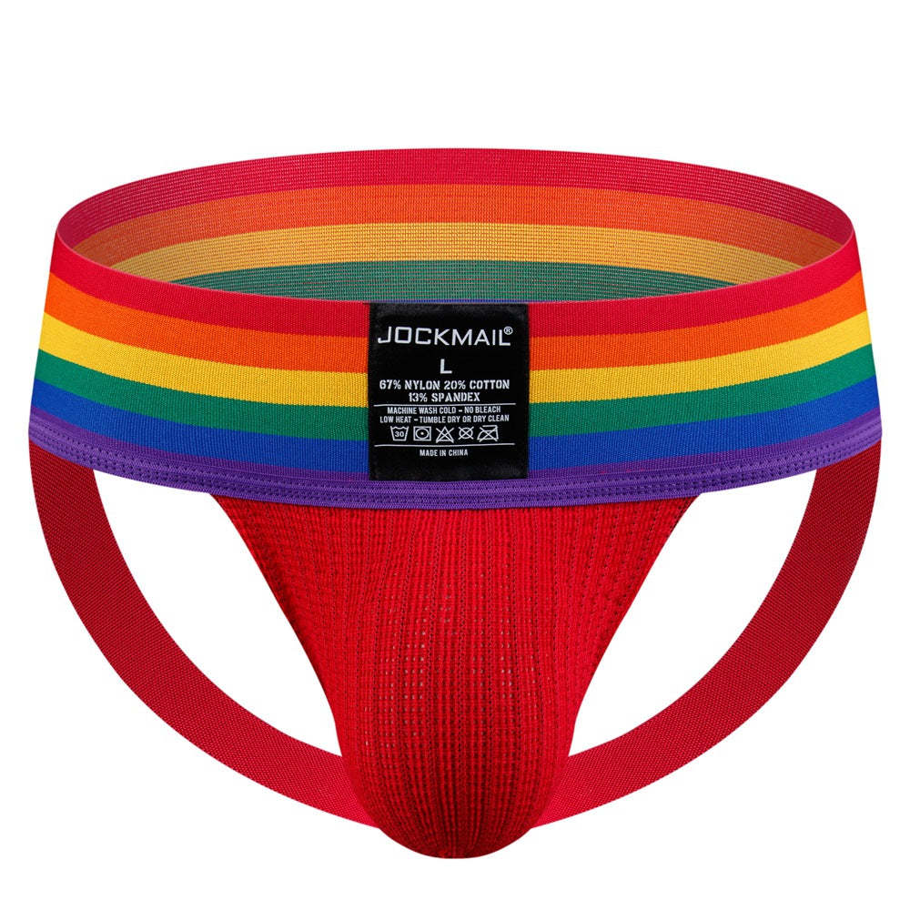 BLACKRISS™Wide Belt Rainbow Pride Jockstrap-Blackriss