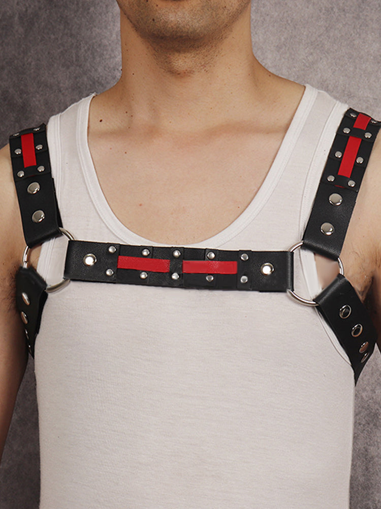 BLACKRISS™Men's Leather Studded Corset Shoulder Harness-Blackriss