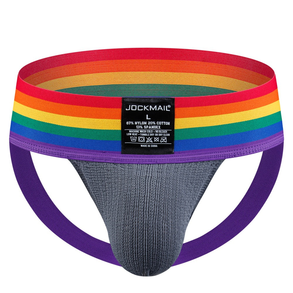 BLACKRISS™Wide Belt Rainbow Pride Jockstrap-Blackriss