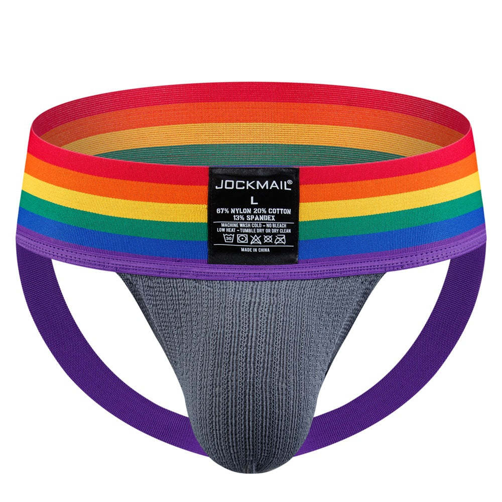 BLACKRISS™Wide Belt Rainbow Pride Jockstrap-Blackriss