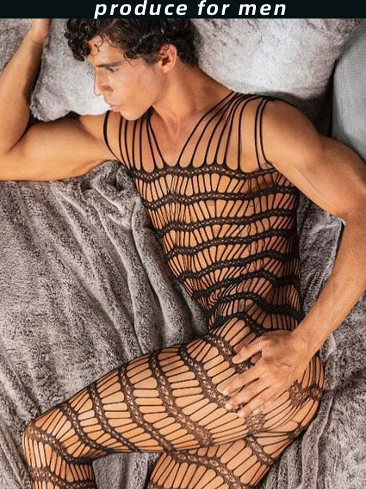 BLACKRISS™Men's Elastic Pantyhose Bodysuit-Blackriss