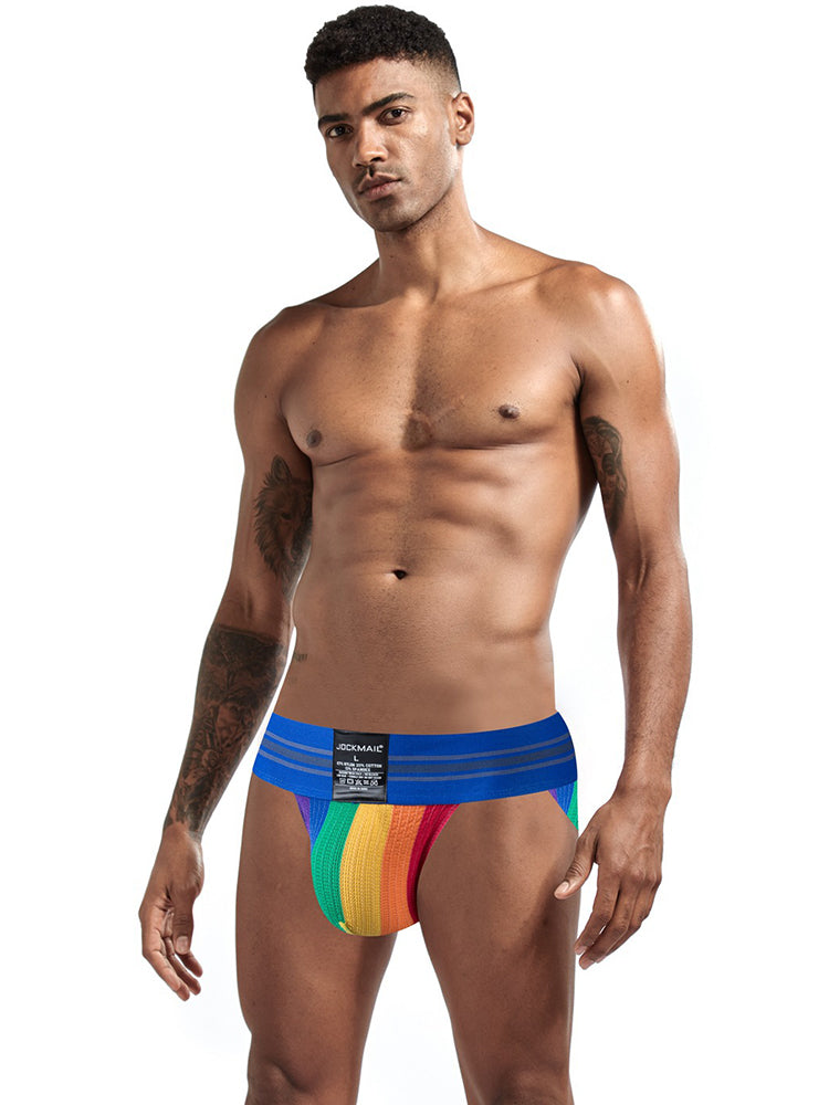 BLACKRISS™Men's Rainbow Stripes Pride Brief-Blackriss