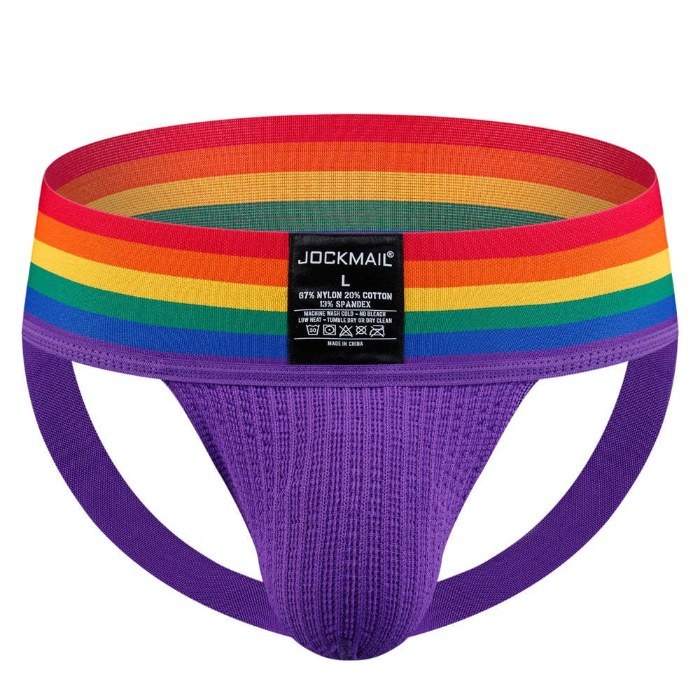 BLACKRISS™Wide Belt Rainbow Pride Jockstrap-Blackriss