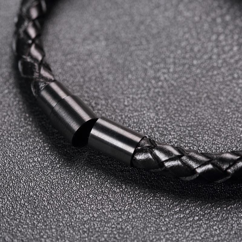 Blackriss™Black Leather Skull Bracelet-Blackriss