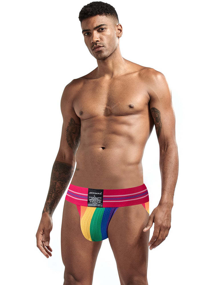 BLACKRISS™Men's Rainbow Stripes Pride Brief-Blackriss