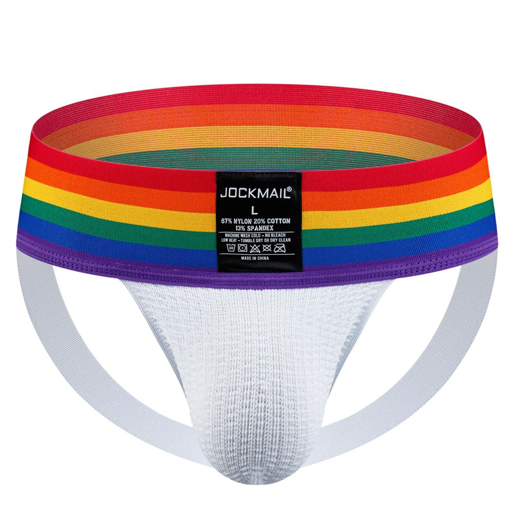 BLACKRISS™Wide Belt Rainbow Pride Jockstrap-Blackriss