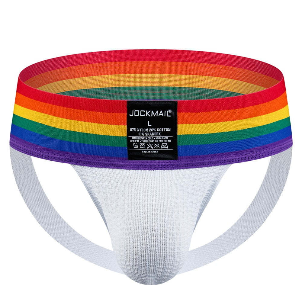 BLACKRISS™Wide Belt Rainbow Pride Jockstrap-Blackriss
