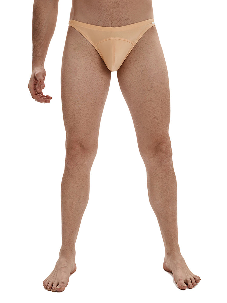 BLACKRISS™Low Waist Shiny Swim Bikini Briefs - Yellow-Blackriss