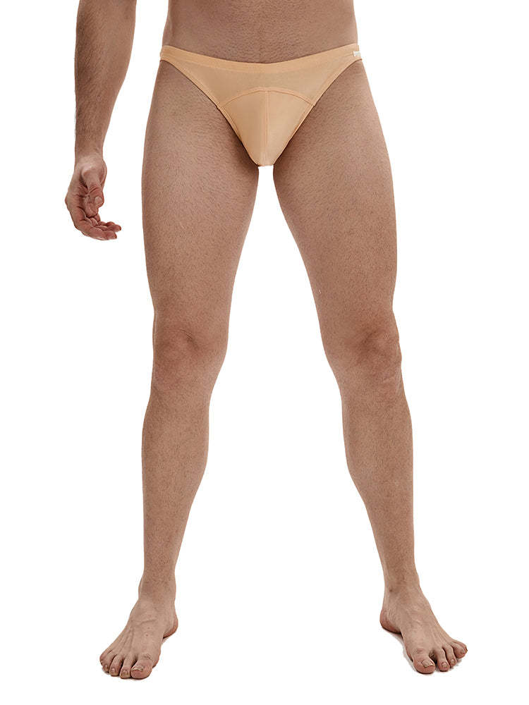 BLACKRISS™Low Waist Shiny Swim Bikini Briefs - Yellow-Blackriss