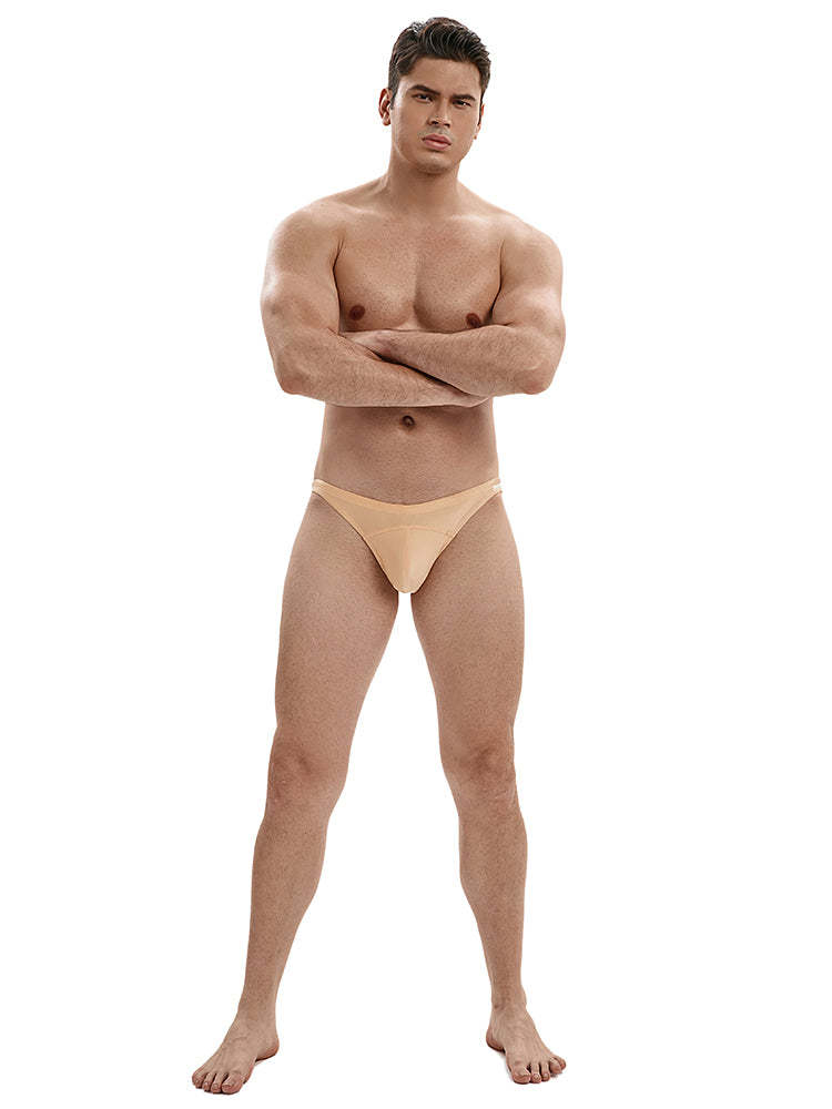 BLACKRISS™Low Waist Shiny Swim Bikini Briefs - Yellow-Blackriss