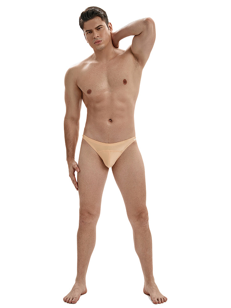 BLACKRISS™Low Waist Shiny Swim Bikini Briefs - Yellow-Blackriss