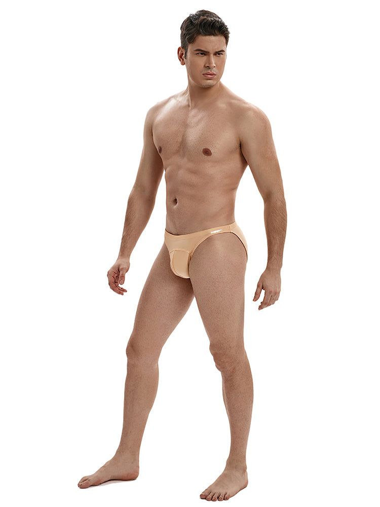 BLACKRISS™Low Waist Shiny Swim Bikini Briefs - Yellow-Blackriss