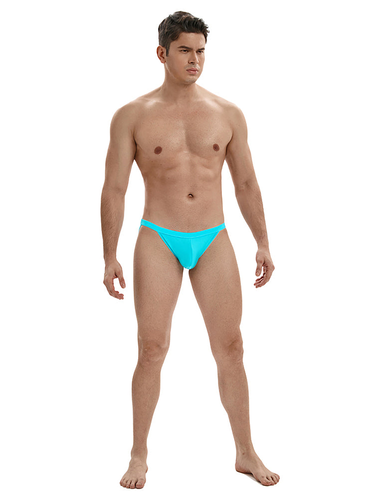 BLACKRISS™Low Waist Shiny Bikini Swim - Blue-Blackriss