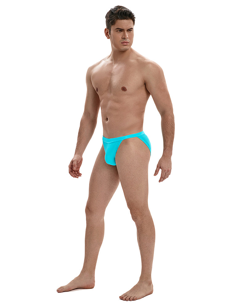 BLACKRISS™Low Waist Shiny Bikini Swim - Blue-Blackriss