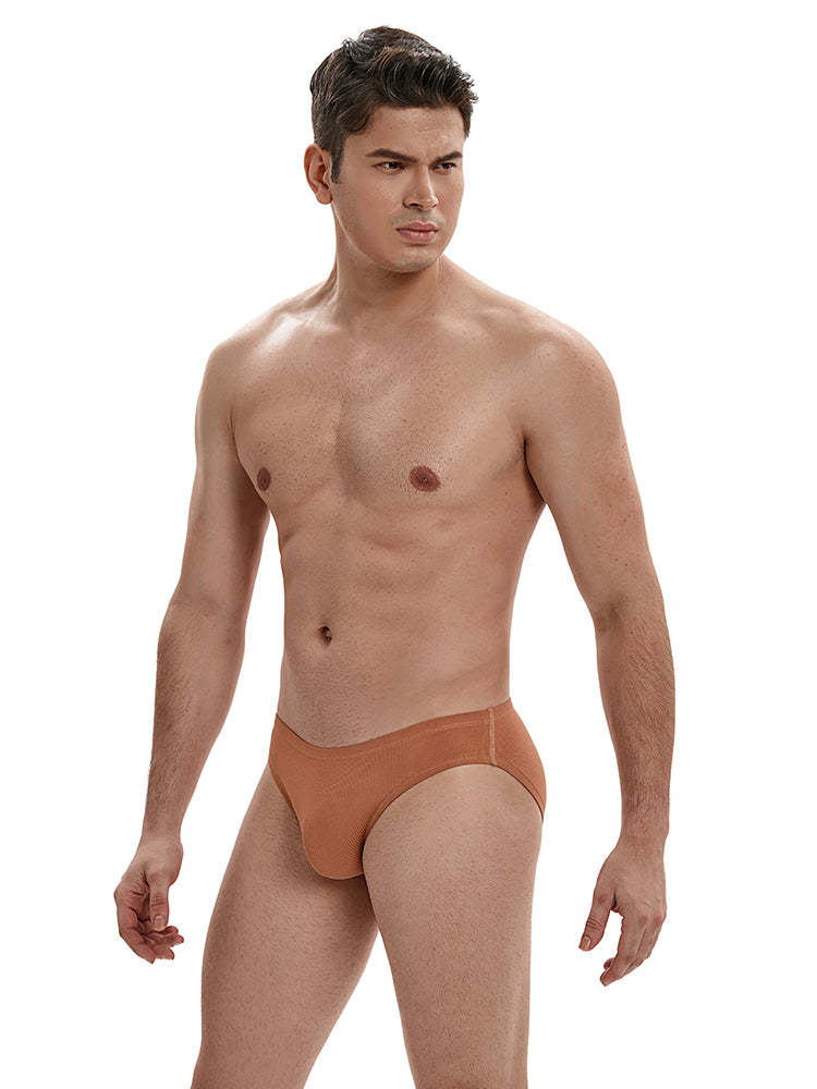BLACKRISS™Briefs with Bulge Pouch- Brown-Blackriss
