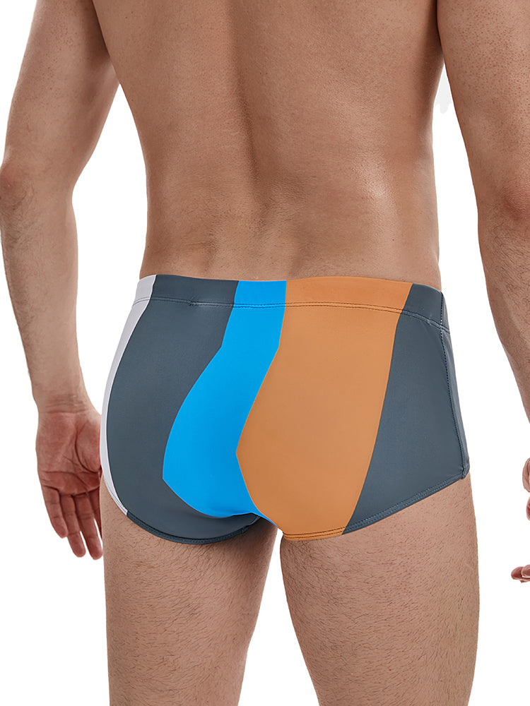 BLACKRISS™Men's Low Waist Swimming Trunks - Blue-Blackriss