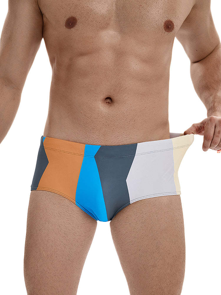 BLACKRISS™Men's Low Waist Swimming Trunks - Blue-Blackriss