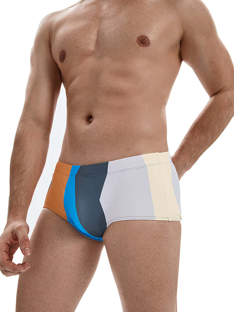 BLACKRISS™Men's Low Waist Swimming Trunks - Blue-Blackriss