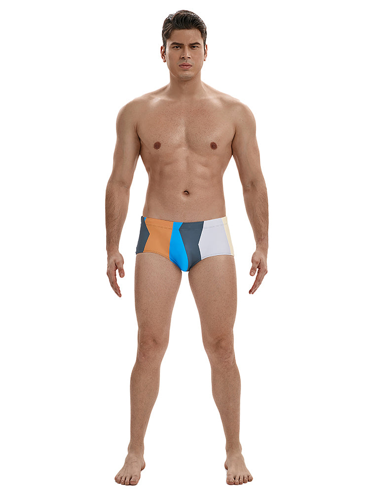 BLACKRISS™Men's Low Waist Swimming Trunks - Blue-Blackriss