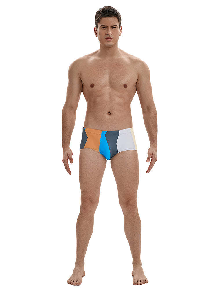 BLACKRISS™Men's Low Waist Swimming Trunks - Blue-Blackriss