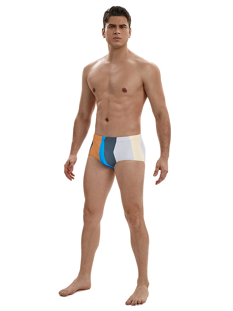BLACKRISS™Men's Low Waist Swimming Trunks - Blue-Blackriss