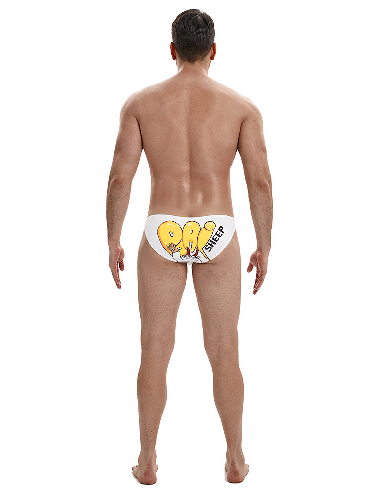 BLACKRISS™Penguin Sheep Bikini Briefs - White-Blackriss