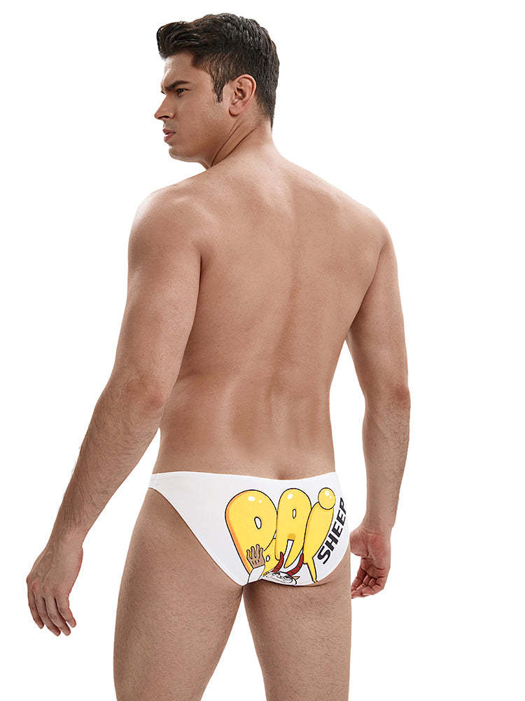 BLACKRISS™Penguin Sheep Bikini Briefs - White-Blackriss