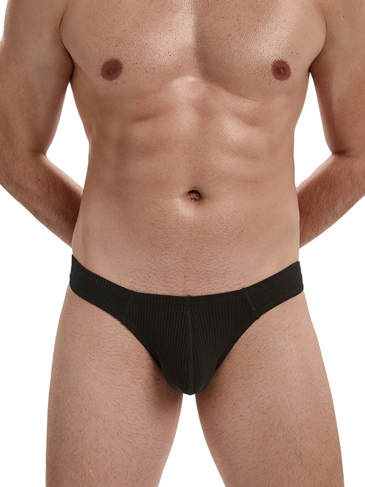 BLACKRISS™Men's Low Waist Bikini Underwear - Black-Blackriss