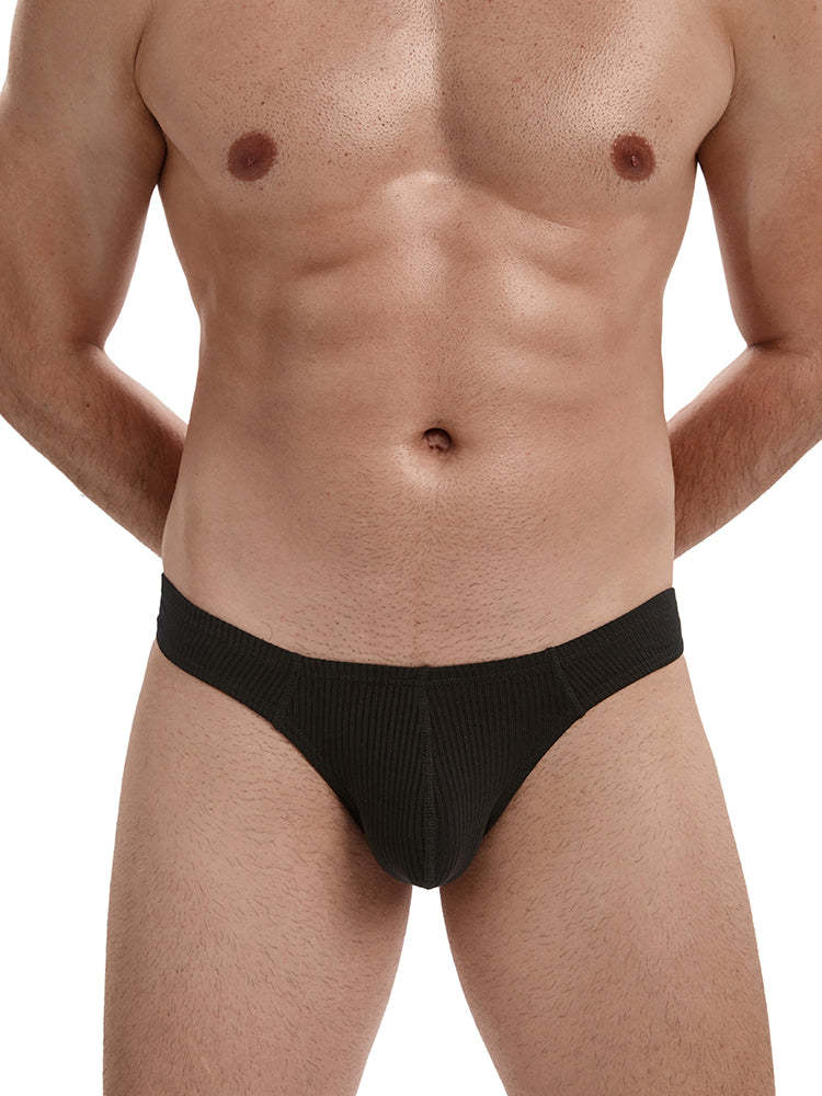 BLACKRISS™Men's Low Waist Bikini Underwear - Black-Blackriss