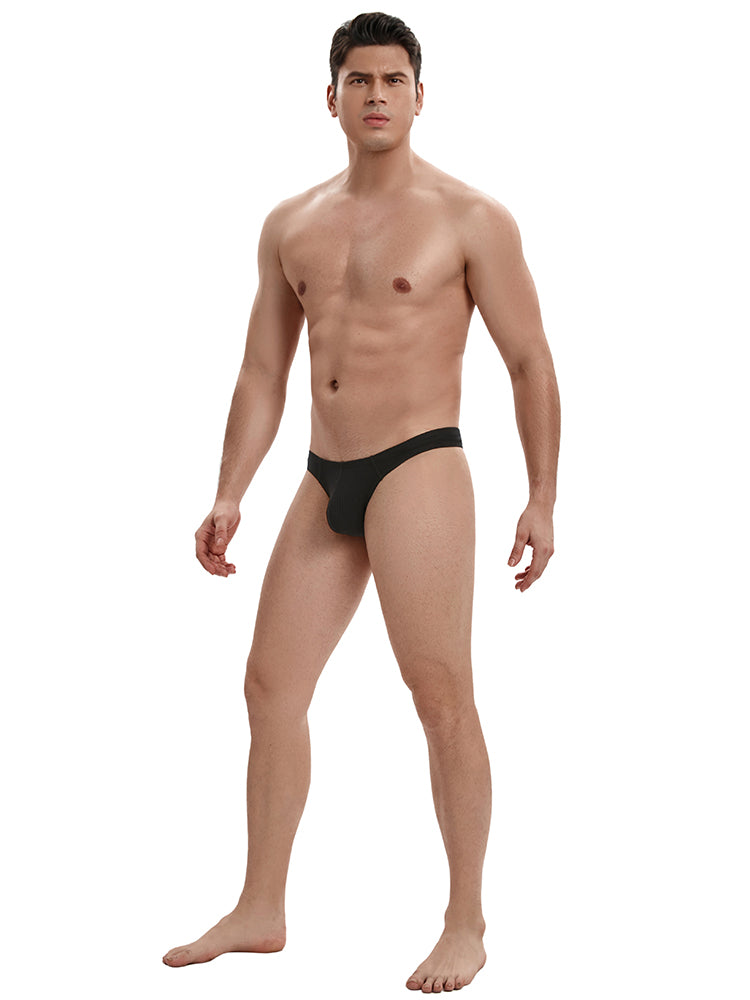 BLACKRISS™Men's Low Waist Bikini Underwear - Black-Blackriss