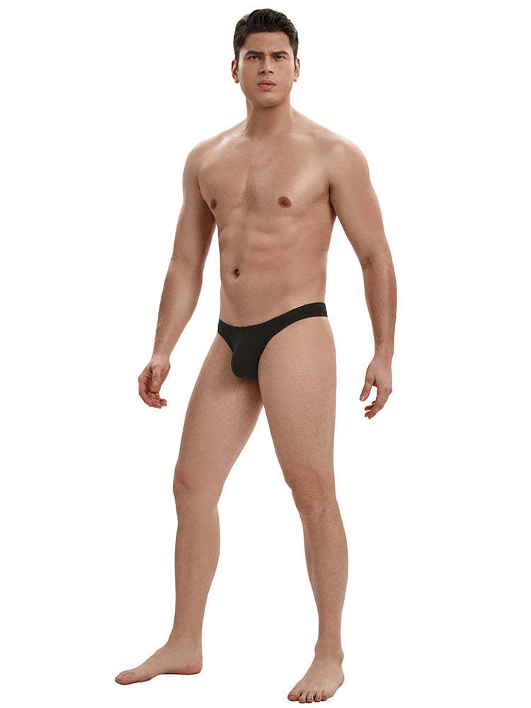BLACKRISS™Men's Low Waist Bikini Underwear - Black-Blackriss