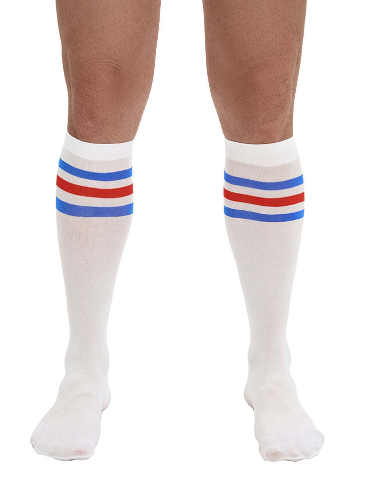 BLACKRISS™Men's Striped Stockings - White-Blackriss