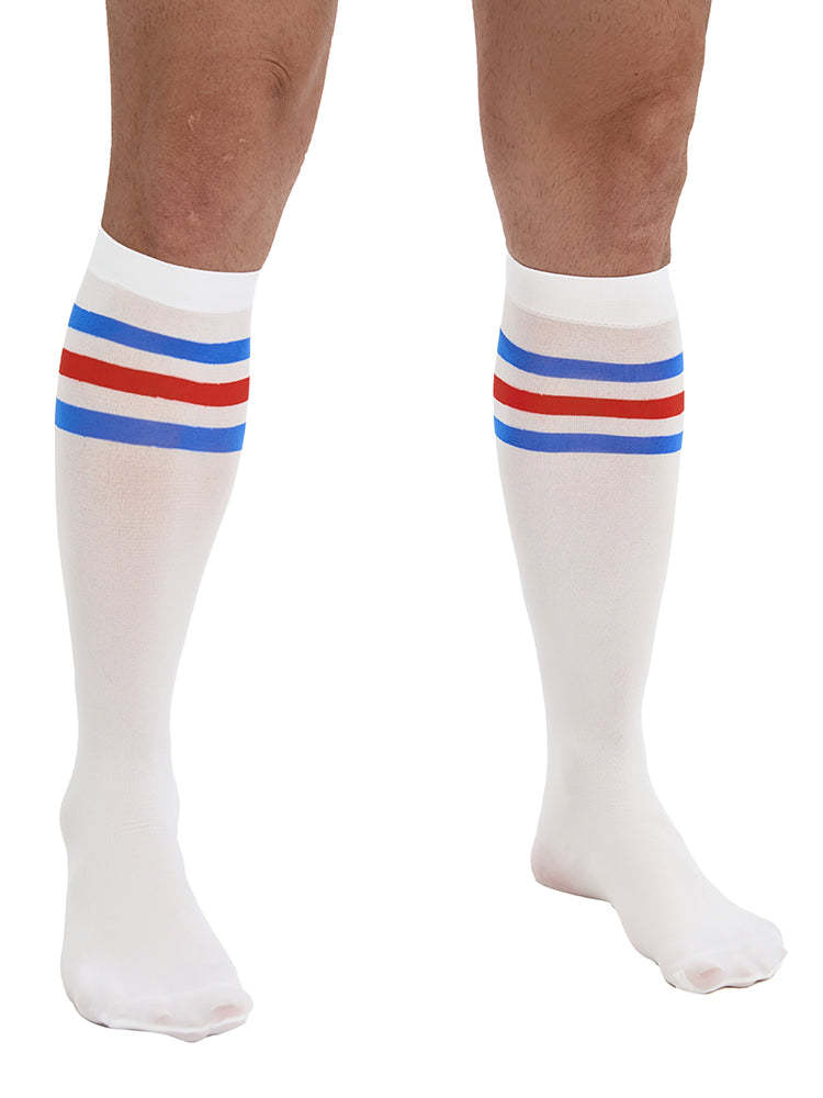BLACKRISS™Men's Striped Stockings - White-Blackriss