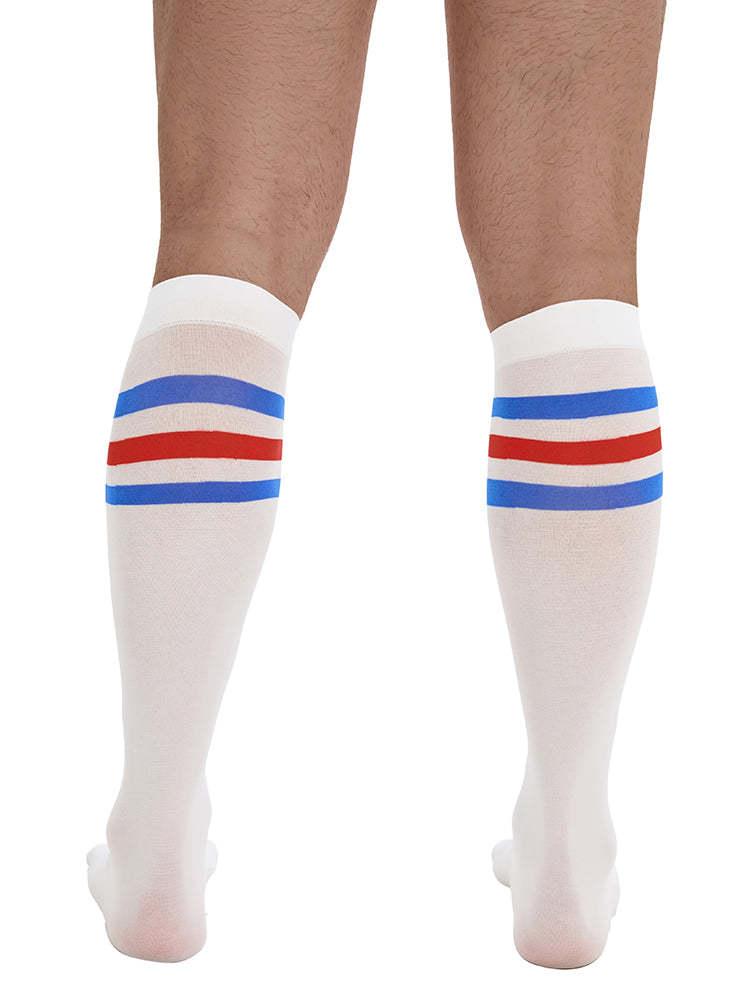 BLACKRISS™Men's Striped Stockings - White-Blackriss