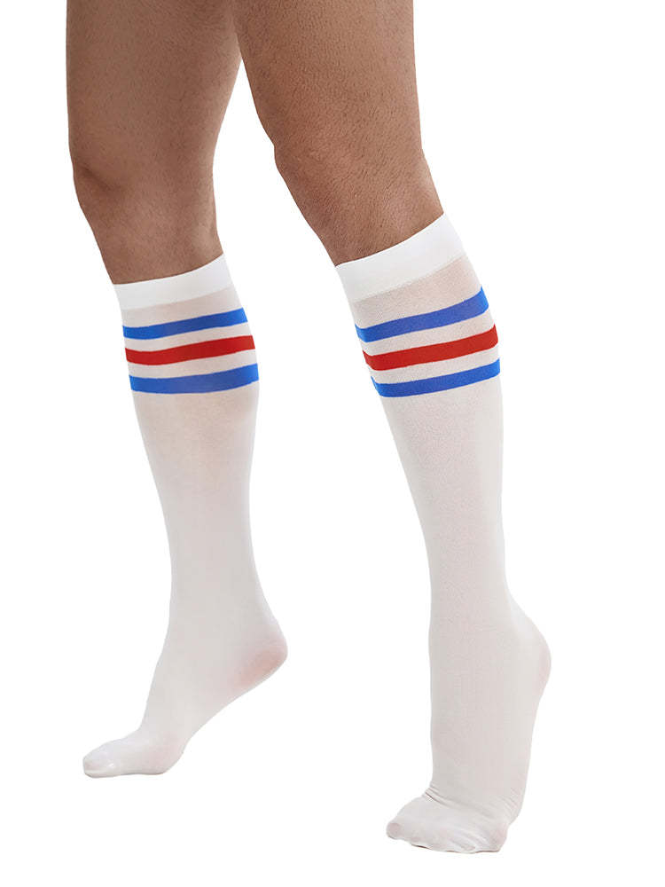 BLACKRISS™Men's Striped Stockings - White-Blackriss