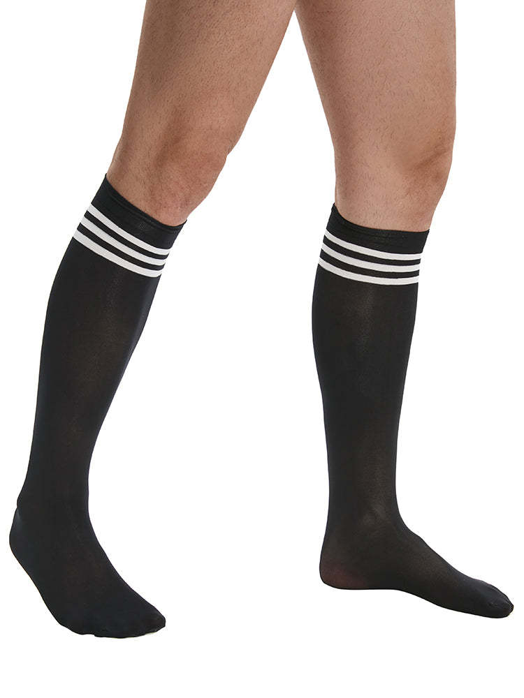 BLACKRISS™Men's Striped Stockings - Black-Blackriss