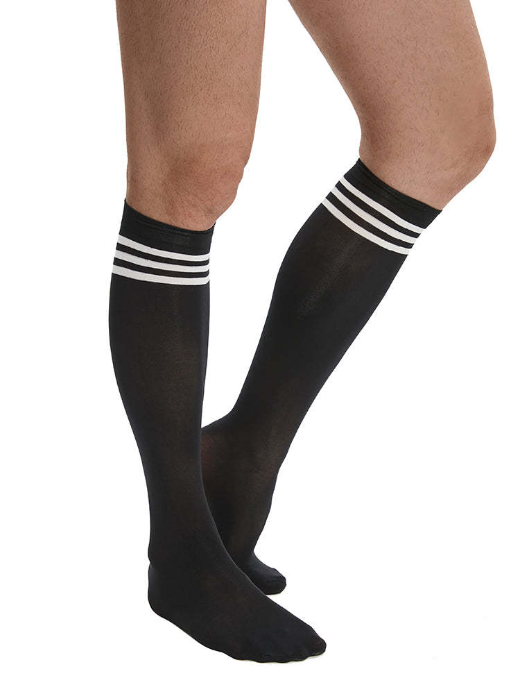 BLACKRISS™Men's Striped Stockings - Black-Blackriss