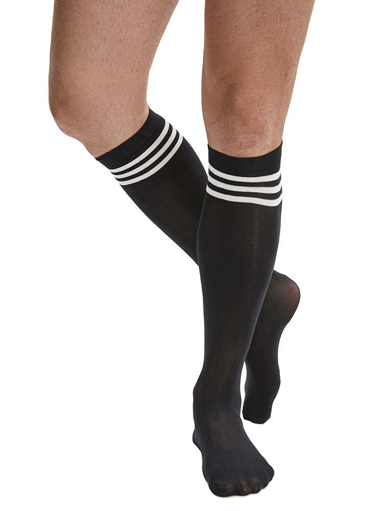 BLACKRISS™Men's Striped Stockings - Black-Blackriss