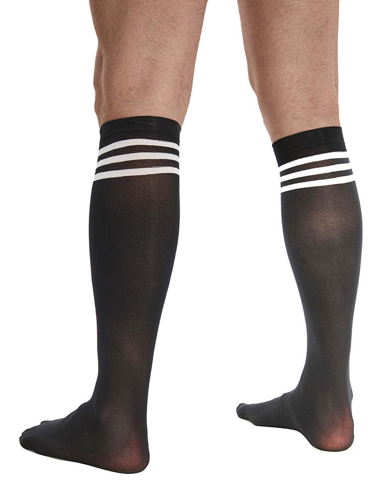 BLACKRISS™Men's Striped Stockings - Black-Blackriss