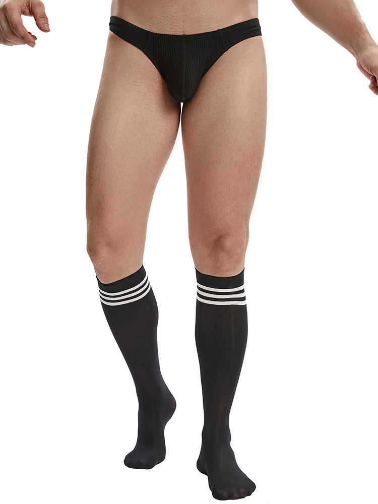BLACKRISS™Men's Striped Stockings - Black-Blackriss
