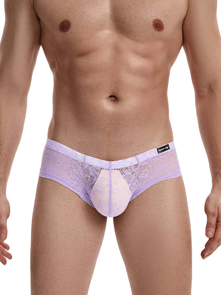 BLACKRISS™Men's Lace Shorts Briefs - Purple-Blackriss