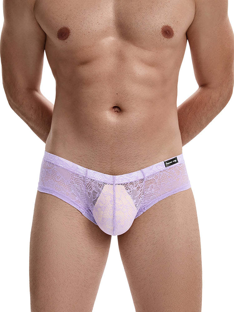 BLACKRISS™Men's Lace Shorts Briefs - Purple-Blackriss