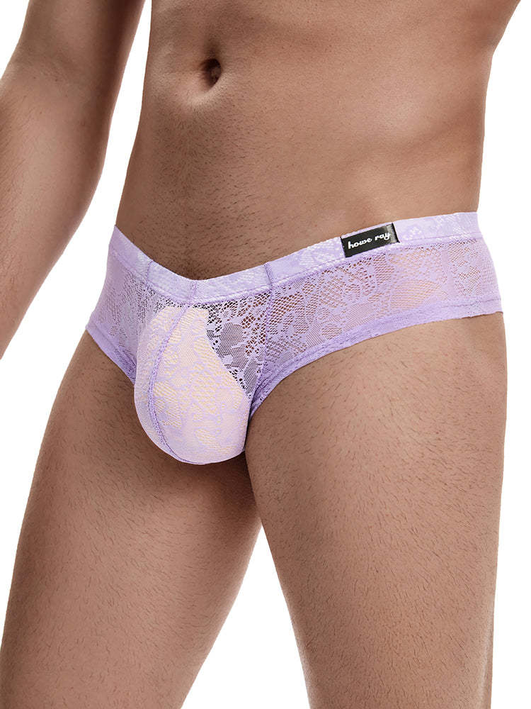 BLACKRISS™Men's Lace Shorts Briefs - Purple-Blackriss