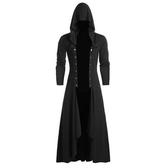 BLACKRISS™Mens Gothic Long Cloak Coat-Blackriss