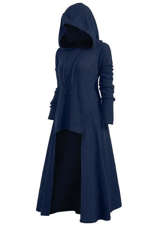 BLACKRISS™Hooded High Low Drop Shoulder Longline Sweater for woman-Blackriss