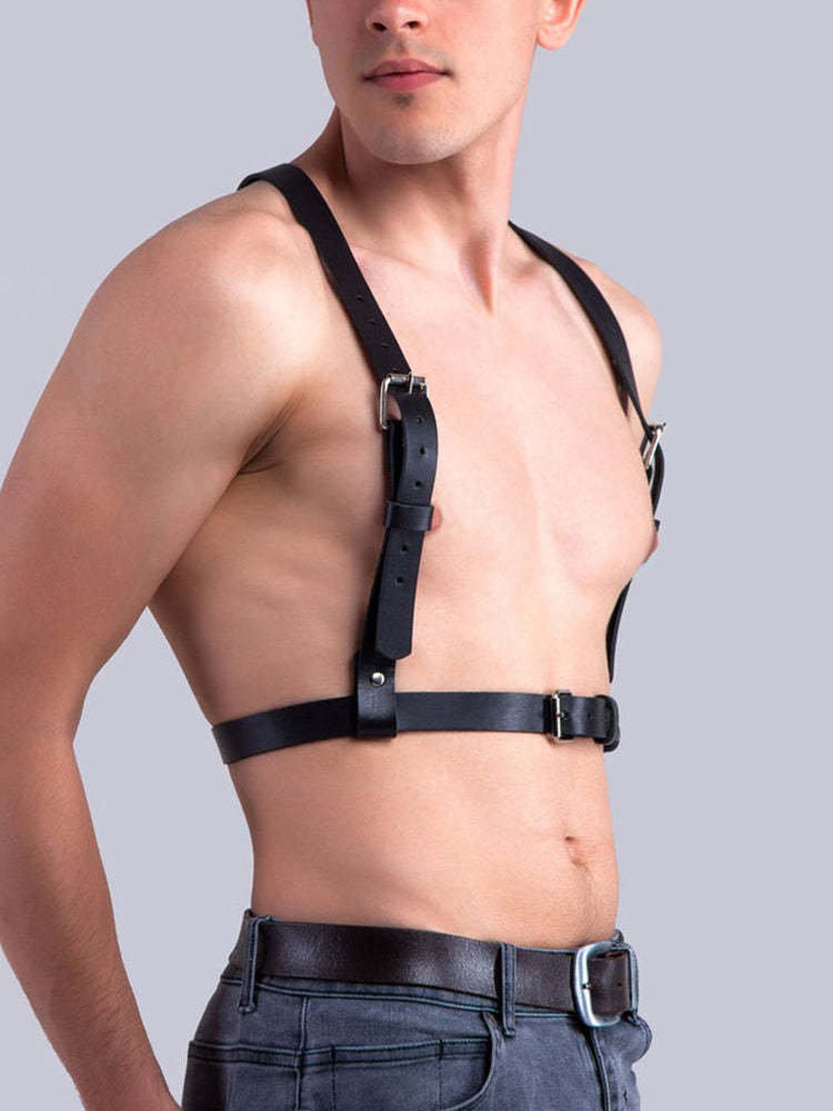 BLACKRISS™Men's Personality Belt Suspender - Black-Blackriss