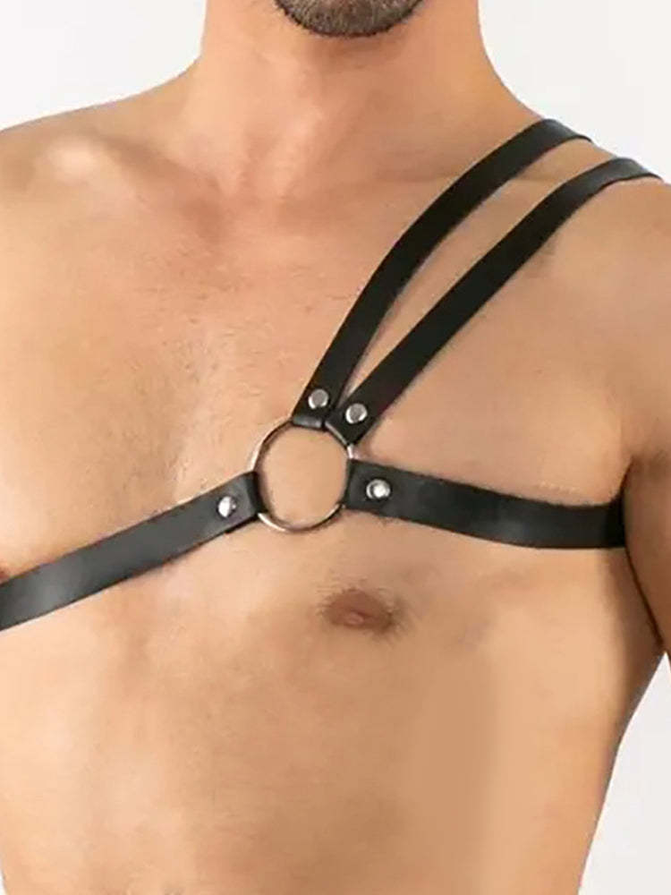 BLACKRISS™Men's Special Prop Leather Restraint Belt Harness-Blackriss