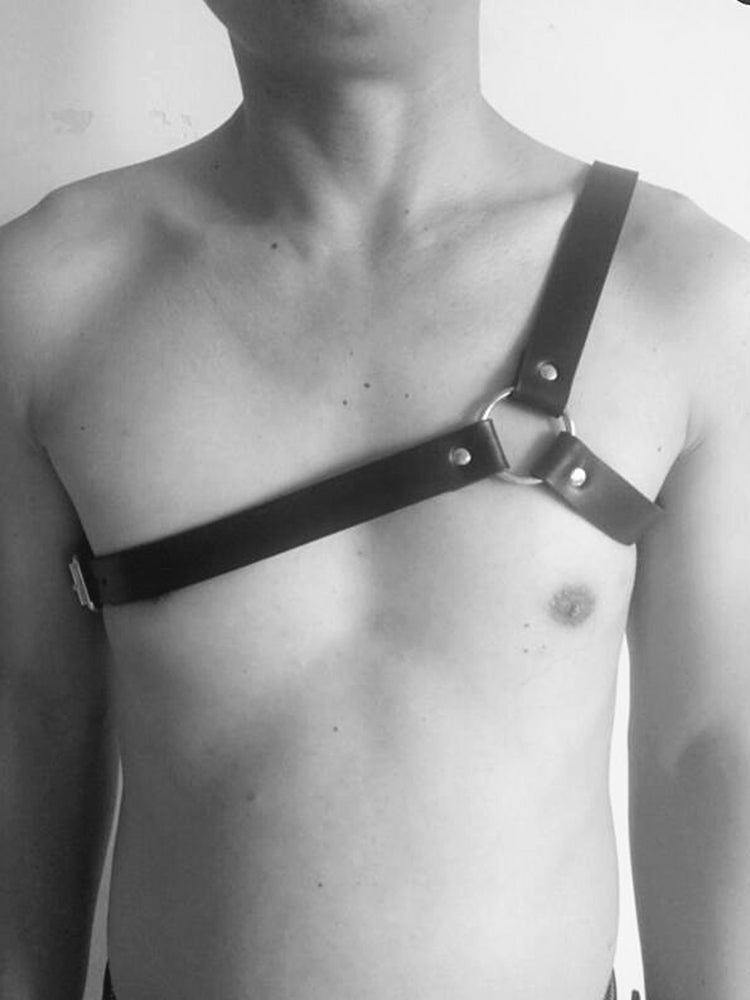 BLACKRISS™Fashion Men's Punk Chest Strap Harness - Black-Blackriss